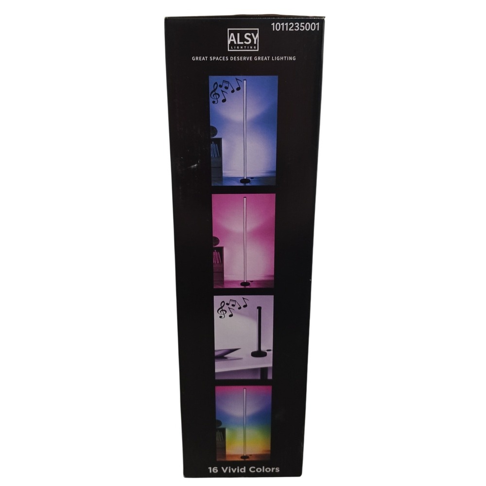 Alsy Lighting 2-in-1 Multi-Color LED Floor & Desk Lamp RGB Music Sync New in Box - Picture 5 of 8